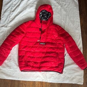 Members Only Bright Red Hooded Jacket